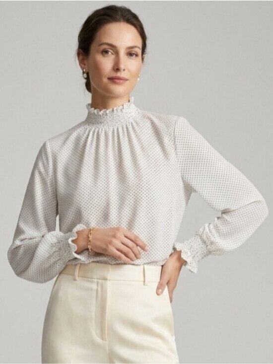 Adrianna Papell Tops - Adrianna Papell Polka Dot Blouse